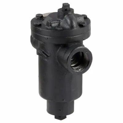 MEPCO Steam Trap: Cast Iron, 1 in FNPT, 955 lb/hr, 125 psi Max., 450°F Max. - Standard Inverted-Bucket Steam Traps
