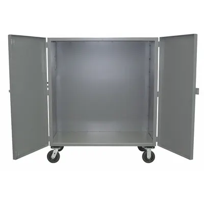 JAMCO Security Cart: 2,000 lb, 60 in L x 24 in W Self, 66 in L x 28 in W x 57 in H Overall Dim - Solid-Sided Metal Security Carts