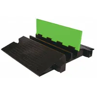 CHECKERS HI-VIZ CABLE PROTECTOR: 2 Channels, Hinged, 3 3/4 in Max Cable Dia, 42 1/8 in Wd (MPN YJ2-400-B/FLG)
