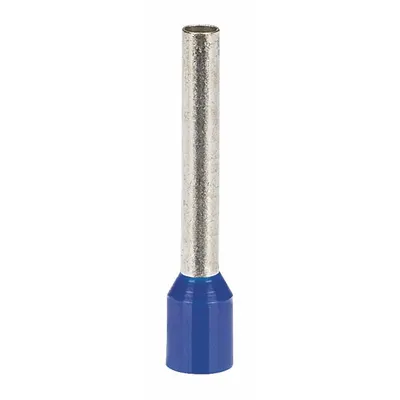 PANDUIT Wire Ferrule: 14 AWG Max Wire Size, Holds 1 Wire, Blue, Polypropylene - Insulated Ferrules