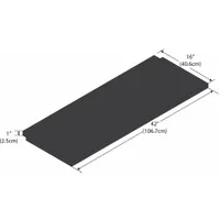 Notched Shelf: 42 in Overall Lg, 16 in Overall Wd, 1 in Overall Ht, Phenolic, Black, 11 Gauge (MPN GRPSN1642)