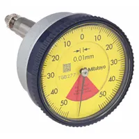 MITUTOYO Back Plunger Dial Indicator: 0 mm to 1 mm, Metric, Back Plunger, 0.014 mm Accuracy (MPN 1960A)