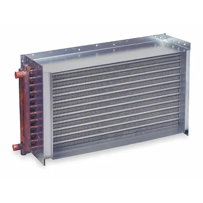 SPACEPAK Hot Water Coil: 5 gpm Flow Capacity, 14 in x 24 in x 10 1/2 in - Hydronic Duct Heating & Cooling Coils