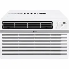 Residential-grade window air conditioner for cooling only. Delivers 24,500 BtuH, suitable for large rooms or open-plan areas. Operates on 208/230V AC with NEMA 6-20P plug. Features Wi-Fi connectivity for remote control. CEER rating of 10.3.