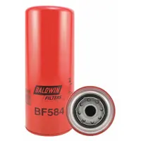 BALDWIN FILTERS Fuel Filter: Spin-On, 4 1/4 in Outside Dia, 1"-14 Thread Size, Cellulose, BF584