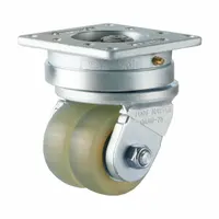 FOOT MASTER Plate Caster: Swivel, Polyurethane, 75 mm Wheel Dia, 30 mm Wheel Wd, 130 mm Mounting Ht (MPN GAAD-75ASF-HUD)