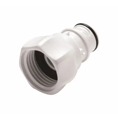 CPC Quick Connection Coupling: Straight, 3/4 in Pipe Size, Quick-Disconnect Coupler x GHT - Polysulfone Quick-Disconnect Tube Fittings