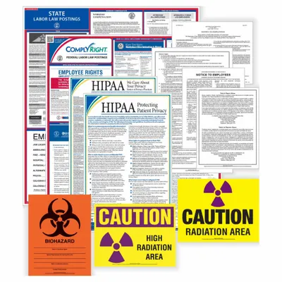 COMPLYRIGHT Labor Law Poster: KY, English, Plastic, 24 in x 37 in - Healthcare Legal Notice Poster Sets