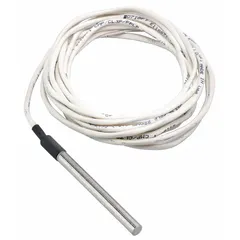 Nickel averaging temperature sensor with metal conduit-box housing, no display. Provides ±0.34°F accuracy over -50°F to 250°F range. Designed for replacement-element mounting in building automation systems. Suitable for HVAC duct or plenum applications requiring averaged temperature readings.