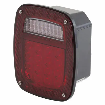 GROTE Stop/Turn/Tail Light: LED, Stop, Turn, and Tail Combo Light, Clear/Red - Stop, Turn & Tail Combination Lights