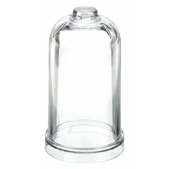 Plastic replacement bowl for WILKERSON LRP series filter-regulator-lubricator units. Used to contain filtered water and contaminants in compressed air systems.