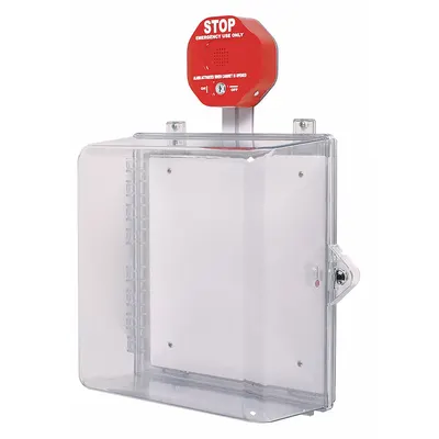 SAFETY TECHNOLOGY INTERNATIONAL Protective Cabinet: Polycarbonate, 14 3/16 in Overall Dp - Covers for Alarms & Wall Fixtures