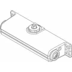 Aluminum cylinder assembly for door closers. Used as a replacement or repair component for hydraulic cylinders in compatible door closer systems. Provides controlled closing force in commercial and industrial applications.