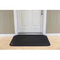 EZ EDGE Door Ramp: 46 in Lg, ADA Compliant, Black, Rubber (MPN MRAEZ2150)