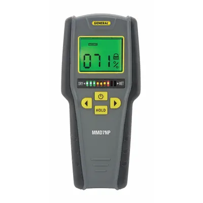 GENERAL Moisture Meter: Digital, LCD with Backlight, Pinless - Pinless Moisture Meters