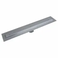 BESTCARE Shower Drain: Rectangular, Stainless Steel, Satin, 3 3/8 in Overall Ht, Slotted, A (MPN WHLD-12-F)