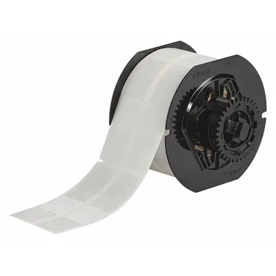 BRADY Wraparound Label: 2 3/4 in x 1 in, Vinyl, White (Matte) - Brady Precut Label Rolls