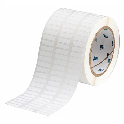 BRADY Pre-Cut Label Stock Roll: 1/4 in Label Ht, 29/32 in Label Wd, 1/4 in Roll Lg - Brady Cryogenic Thermal Transfer Precut Label Rolls
