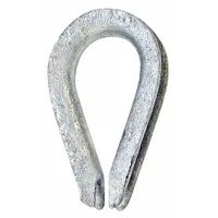 CROSBY Wire Rope Thimble: 1/8 in Compatible Rope Dia, Galvanized Steel/Stainless Steel, Steel (MPN 1037256)