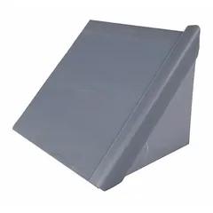 Gray plastic end cap for terminating bird-slide systems on ledges, beams, and signs. Designed for heavy bird pressure. Each cap measures 8-1/2 inches high, 6 inches wide, and 5 feet long. Sold in a pack of 10.