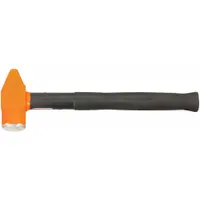 Cross Pein Hammer: Steel, Steel, 2 1/2 lb Head Wt, 1 1/2 in Face Dia, 16 in Overall Lg, Ribbed Grip (MPN 24Z039)