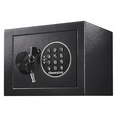SENTRY SAFE Safe: Digital Combo Lock, 0.14 cu ft Capacity, Steel - Free-Standing Security Safes
