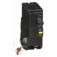 SQUARE D Miniature Circuit Breaker: 15 A, 120/240V AC, Single Phase, 10kA at 120/240V AC, 2 Poles (MPN QO215GFI)