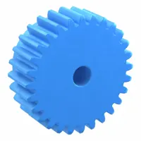 Machined Spur Gear: Module m 2, 28 Teeth, 10 mm Bore Dia, Nylon, 20° Pressure Angle, Plain Bore (MPN PS2-28)