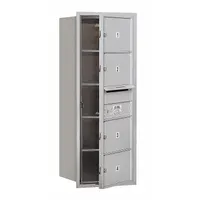 Mailbox: 4C, 4 Doors, Horizontal, 37 7/8 in H x 17 in W x 16 1/2 in D, Recessed Mounting, Lockable (MPN 3710S-04AFU)