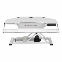 VERSADESK Standing Desk: Electronic, White, Wood, 36 in Overall Wd, 31 in Overall Dp, BIFMA (MPN VDPPEC3631-WW)