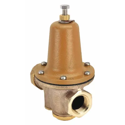 Watts Water Pressure Regulator: FNPT x FNPT, 1 in Pipe Size, Brass, 10 psi to 35 psi - Standard Capacity Water Pressure Regulators