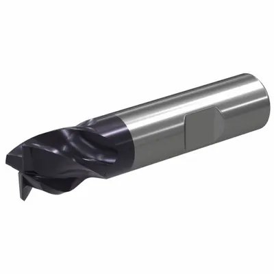 WIDIA Corner Chamfer End Mill: Carbide, TiAlN Coated, 4 Flute, 1/2" Mill Dia - Fast-Cutting Carbide Corner-Chamfer End Mills for Steel & Cast Iron