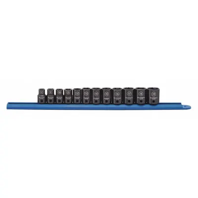 GEARWRENCH Socket Set: 3/8 in Drive Size, Small Set (0-50 pieces) Set Size, 12 Pieces - Metric Impact Socket Sets