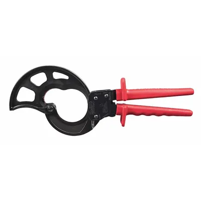 KLEIN TOOLS Ratchet Cable Cutter: Plastic Handle, Center - Ratcheting Electrical & Data Cable Cutters