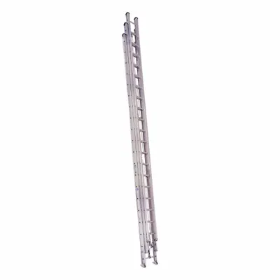 WERNER Extension Ladder: 60 ft Ladder Size, Aluminum, 250 lb Load Capacity, 179 lb Wt - Lightweight Aluminum Extension Ladders