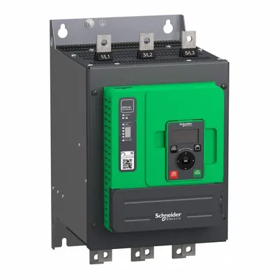 SCHNEIDER Soft Start: 208-690V AC, 140 A Output Current, No Bypass, IP20, 60/50 Hz - Schneider Altistart ATS 48