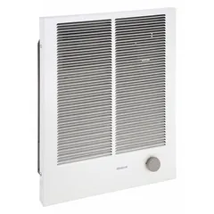 BROAN Recessed Electric Wall-Mount Heater: 1000 W/2000 W/750 W/1500 W, 208/240V AC, Single Phase (MPN 192). Key specifications — Grille Color: White; Programming Capability: Non-Programmable; Wattage Output: 1000 W/2000 W; Voltage, Phase: 208/240V AC, 1-phase; Rough-In Dimensions - H x W x D: 18 in x 14-1/4 in x 3-3/4 in; Nominal Voltage - HVAC: 208V AC; Brand: BROAN; Phase: Single.
