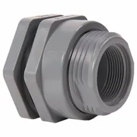HAYWARD Bulkhead Tank Flange: PVC Body, 1/2 in Female Socket Inside, 1/2 in Female Socket Outside (MPN BFA1005SEL)