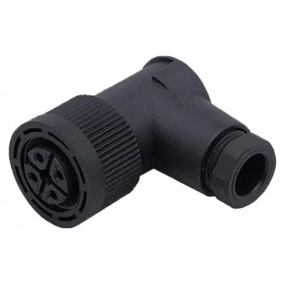 IFM Circular Connector: M18 Female Thread with 90° Angled Connection, 4 Socket - M18 Circular Connectors