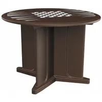 CORTECH Table: 29 in Overall Ht, 42 in Overall Dia, Game Top Included, Ballast Accepted, Brown (MPN 66749BNGT)