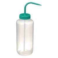 APPROVED VENDOR Wash Bottle: 1 L, No Imprinting, Green, Wide, Std Spout Spout, White