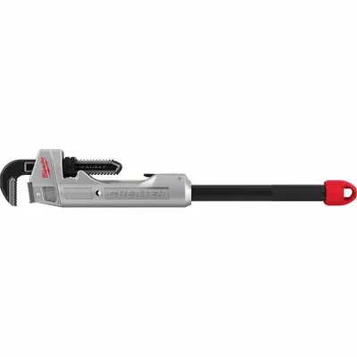 MILWAUKEE Pipe Wrench: Aluminum, 2 1/2 in Jaw Capacity, Serrated - Extendable Pipe Wrenches