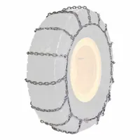 PEWAG Square Link Tire Chain Assembly: Tire Chain, Skid Loaders, Nickel Manganese Alloy, Ladder (MPN USA2624S 10mm)