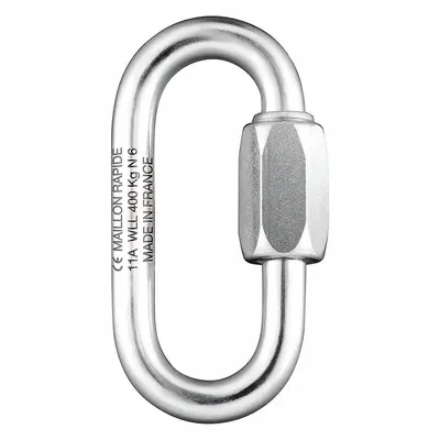 MAILLON RAPIDE Connecting Link: Quick Link, Stainless Steel, 4 1/8 in Overall Lg - Threaded Locking Connecting Links