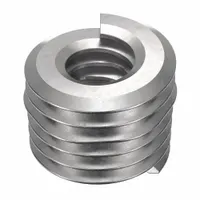 Screw-locking tangless helical insert for repairing or reinforcing internal threads in metal components. Features #2-56 thread size, plain finish, 18-8 material grade, and tensile strength of 200,000 to 250,000 psi. Requires 3/32 drill bit and #2-56 STI tap. Suitable for applications where vibration resistance is needed