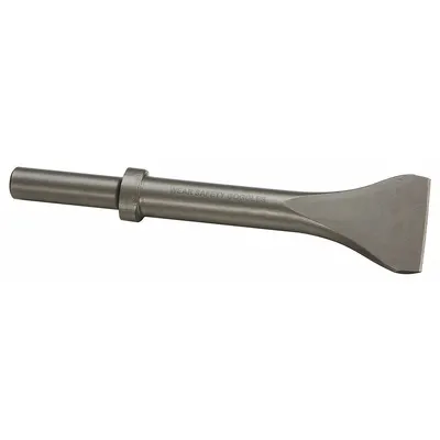 WESTWARD Chisel: 0.68 in Shank Size, Round, Oval, 2 in Chisel Tip Wd - Flat Chisels for Chipping Hammers