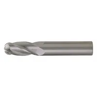 CLEVELAND Ball End Mill: Carbide, TiAlN Coated, 4 Flute, 1" Mill Dia, 3" LOC, 6" OAL (MPN C83579)