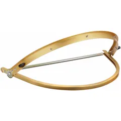 Aluminum bracket in silver finish for attaching a face shield to a Bullard hard hat. Uses a band attachment type. Compatible with Bullard S71 series hard hats and model C34. Suitable for industrial environments requiring face protection.