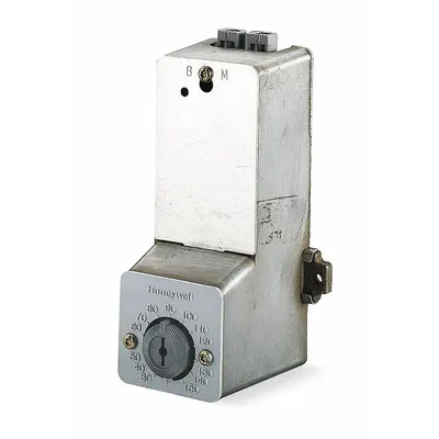 Honeywell Pneumatic Temperature Limit Control: 30°F to 150°F, Direct, Vertical - Single-Temperature Remote-Bulb Sensor Thermostats