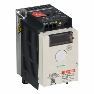 SCHNEIDER Variable Frequency Drive: In Phase Single, Out Phase Three, 11/20 hp, IP20 - Schneider Altivar ATV12